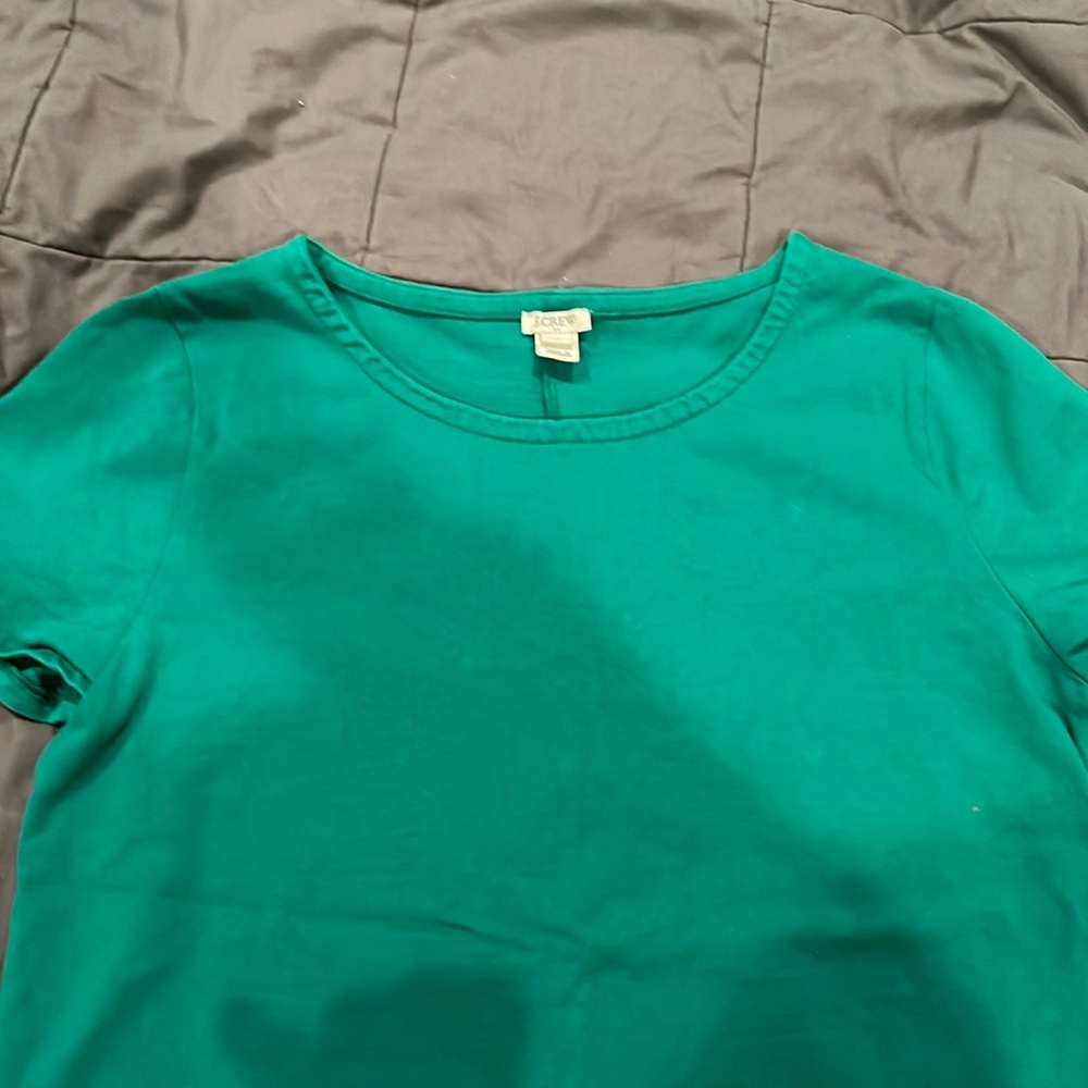 Green JC Crew babydoll top